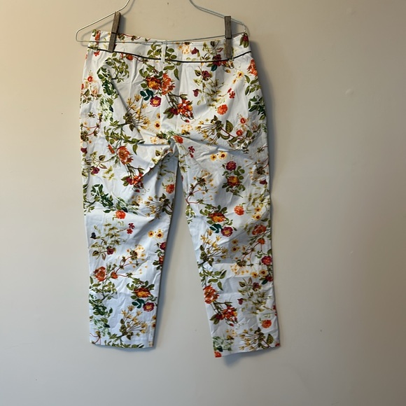 Alice through the looking glass flowered capris zip pockets button front size 4 - Picture 4 of 4